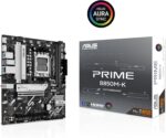 ⁦ASUS Prime B850M-K Gaming Motherboard Socket AMD AM5 (Ryzen 9000, DDR5 Memory, 2X M.2, PCIe 5.0, BIOS Flashback, Aura Sync)⁩ - الصورة ⁦6⁩