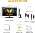 ASUS TUF Gaming 27” 1440P Monitor (VG27AQL5A) – 2K QHD (2560 x 1440), 210Hz, 0.3ms, Fast IPS, Extreme Low Motion Blur Sync, Speakers - Image 4