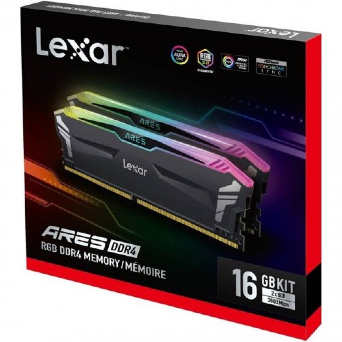 2026/04/1001052912.jpg Lexar Ares 16GB 3600MHz (2x8) RGB DDR4 RAM - الصورة 1