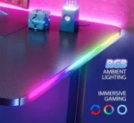MIUZ RGB LED Gaming Desk ميز العاب زاوية - Image 4