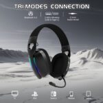 ⁦ATTACK SHARK L90 Foldable RGB Ultra-Light Tri-Mode Gaming Headset⁩ - الصورة ⁦5⁩