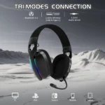 ATTACK SHARK L90 Foldable RGB Ultra-Light Tri-Mode Gaming Headset - Image 5