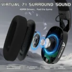 ATTACK SHARK L90 Foldable RGB Ultra-Light Tri-Mode Gaming Headset - Image 6