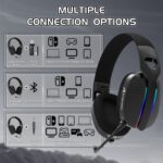 ⁦ATTACK SHARK L90 Foldable RGB Ultra-Light Tri-Mode Gaming Headset⁩ - الصورة ⁦2⁩