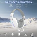 ⁦ATTACK SHARK L90 Foldable RGB Ultra-Light Tri-Mode Gaming Headset⁩ - الصورة ⁦7⁩