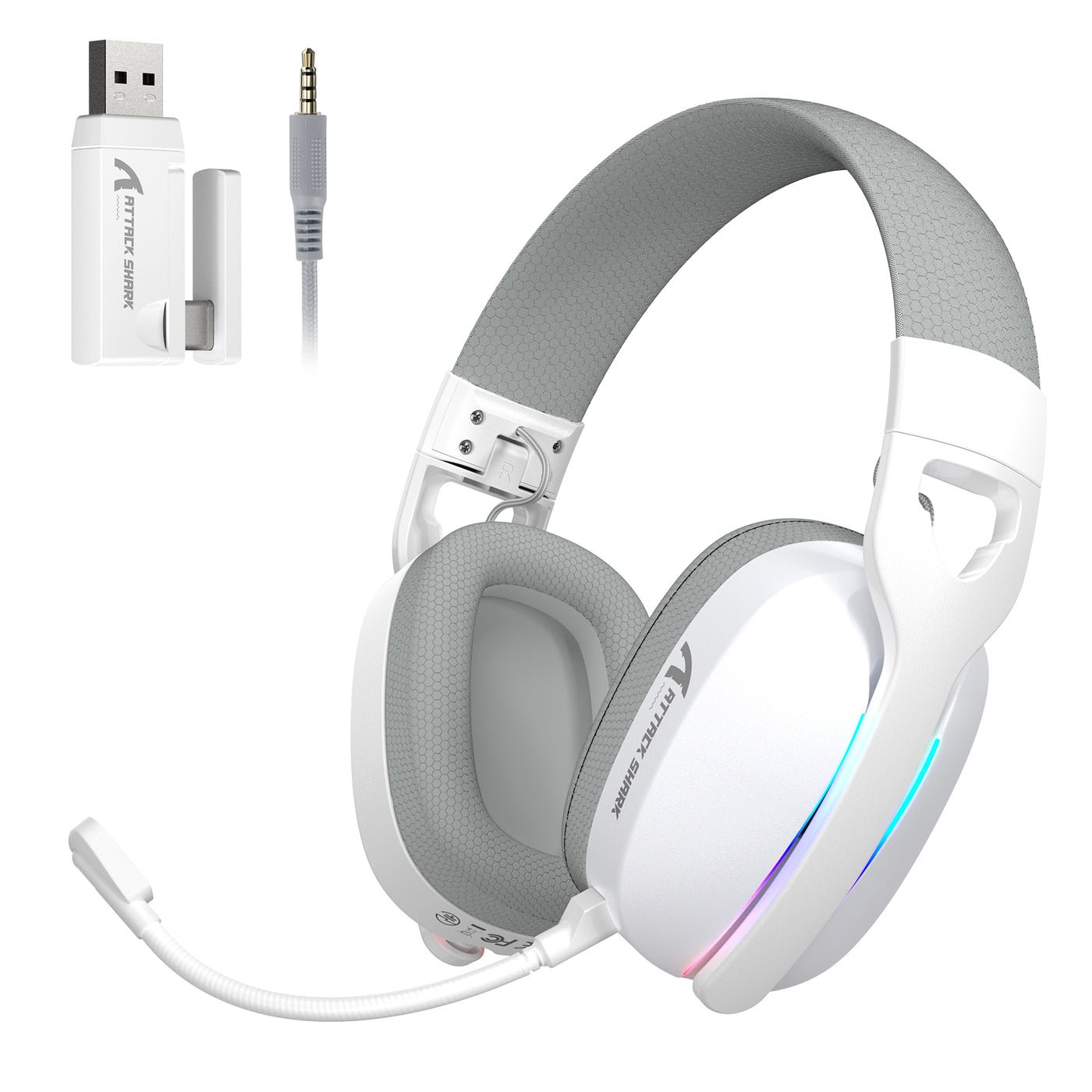 2026/04/1001058826.jpg ATTACK SHARK L90 Foldable RGB Ultra-Light Tri-Mode Gaming Headset - الصورة 1