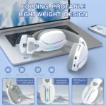 ATTACK SHARK L90 Foldable RGB Ultra-Light Tri-Mode Gaming Headset - Image 4