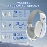 ATTACK SHARK L90 Foldable RGB Ultra-Light Tri-Mode Gaming Headset - Image 9