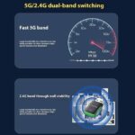 ⁦VegGieg V‑UB506 2‑in‑1 Bluetooth Wireless Network Adapter⁩ - الصورة ⁦3⁩