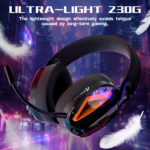 ⁦ATTACK SHARK L60 Ultra-Light Tri-Mode Gaming Headset Black⁩ - الصورة ⁦5⁩