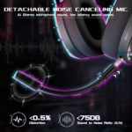 ⁦ATTACK SHARK L60 Ultra-Light Tri-Mode Gaming Headset Black⁩ - الصورة ⁦4⁩