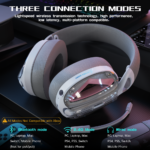 ⁦⁦ATTACK SHARK L60 Ultra-Light Tri-Mode Gaming Headset white⁩ - الصورة ⁦3⁩