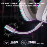 ⁦⁦ATTACK SHARK L60 Ultra-Light Tri-Mode Gaming Headset white⁩ - الصورة ⁦5⁩