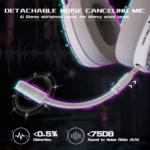 ⁦ATTACK SHARK L60 Ultra-Light Tri-Mode Gaming Headset white - Image 5