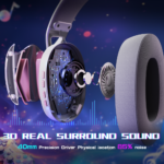 ⁦⁦ATTACK SHARK L60 Ultra-Light Tri-Mode Gaming Headset white⁩ - الصورة ⁦7⁩