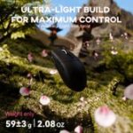 ⁦⁦ATTACK SHARK G3 Tri-mode Wireless Gaming Mouse 25000 DPI Ultra Lightweight black⁩ - الصورة ⁦2⁩