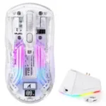 ATTACK SHARK X2PRO Wireless Gaming Mouse with Charging Dock White - Image 2