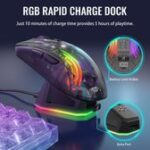 ⁦⁦ATTACK SHARK X2PRO Wireless Gaming Mouse with Charging Dock black⁩ - الصورة ⁦3⁩