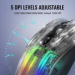 ⁦⁦ATTACK SHARK X2PRO Wireless Gaming Mouse with Charging Dock black⁩ - الصورة ⁦8⁩