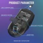 ⁦⁦ATTACK SHARK X2PRO Wireless Gaming Mouse with Charging Dock black⁩ - الصورة ⁦7⁩