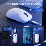 ⁦ATTACK SHARK X8PRO Ultra-Light Wireless Gaming Mouse & C06ULTRA Cable white⁩ - الصورة ⁦6⁩