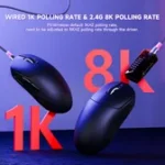 ⁦ATTACK SHARK X8PRO Ultra-Light Wireless Gaming Mouse & C06ULTRA Cable black - Image 5