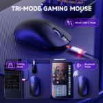⁦⁦ATTACK SHARK X8PRO Ultra-Light Wireless Gaming Mouse & C06ULTRA Cable black⁩ - الصورة ⁦2⁩