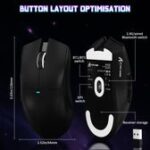 ⁦⁦ATTACK SHARK X11SE Wireless Gaming Mouse Black ⁩⁩ - الصورة ⁦4⁩