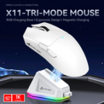 ⁦ATTACK SHARK X11 Wireless Gaming Mouse with Charging Dock White⁩ - الصورة ⁦2⁩