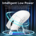 ⁦ATTACK SHARK X11 Wireless Gaming Mouse with Charging Dock White⁩ - الصورة ⁦5⁩