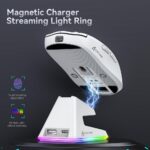 ⁦⁦ATTACK SHARK X6 Three Modes Gaming Mouse With Charging Dock Black⁩ - الصورة ⁦3⁩