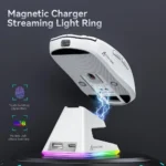ATTACK SHARK X6 Three Modes Gaming Mouse With Charging Dock WHITE - Image 3