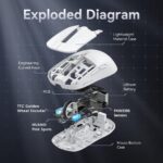 ⁦⁦ATTACK SHARK X6 Three Modes Gaming Mouse With Charging Dock Black⁩ - الصورة ⁦7⁩