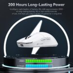 ⁦ATTACK SHARK X6 Three Modes Gaming Mouse With Charging Dock WHITE⁩ - الصورة ⁦2⁩