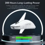ATTACK SHARK X6 Three Modes Gaming Mouse With Charging Dock WHITE - Image 2