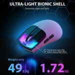 ⁦ATTACK SHARK X5 Wireless Gaming Mouse White + Black⁩ - الصورة ⁦5⁩