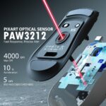 ⁦ATTACK SHARK X5 Wireless Gaming Mouse White + Black⁩ - الصورة ⁦6⁩
