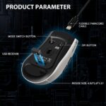 ⁦ATTACK SHARK X5 Wireless Gaming Mouse White + Black⁩ - الصورة ⁦4⁩