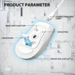 ⁦ATTACK SHARK X5 Wireless Gaming Mouse White - Image 5