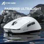 ⁦ATTACK SHARK R6 Ultralight 39g Wireless 8K PAW3950MAX Gaming Mouse White - Image 6