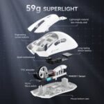 ⁦ATTACK SHARK R1 Wireless Gaming Mouse White⁩ - الصورة ⁦5⁩