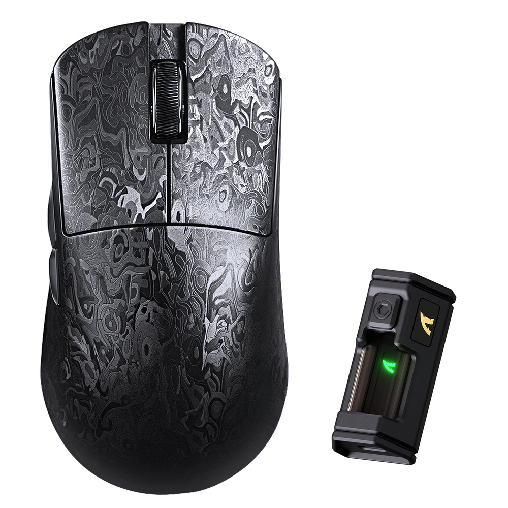 2026/05/9521.png ATTACK SHARK R11 ULTRA Carbon Fiber Wireless 8K PAW3950MAX Gaming Mouse Black - الصورة 1