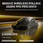 ⁦ATTACK SHARK R11 ULTRA Carbon Fiber Wireless 8K PAW3950MAX Gaming Mouse Black⁩ - الصورة ⁦8⁩