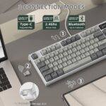 ⁦ATTACK SHARK K86 Wireless Mechanical Keyboard white⁩ - الصورة ⁦6⁩