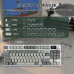⁦ATTACK SHARK K86 Wireless Mechanical Keyboard white⁩ - الصورة ⁦7⁩