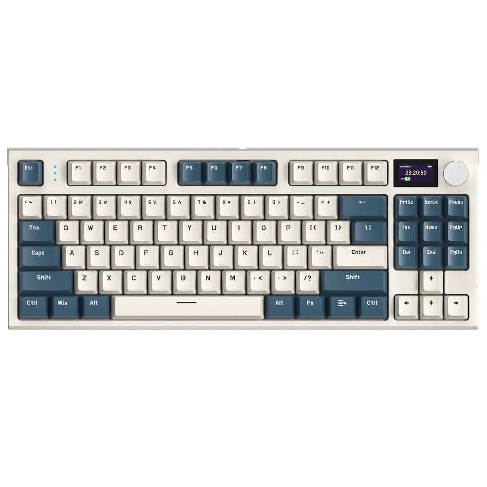 2026/05/9537.jpg ATTACK SHARK K86 Wireless Mechanical Keyboard white + blue - الصورة 1
