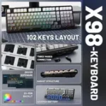 ⁦ATTACK SHARK X98 Full-size  Wireless Mechanical Keyboard⁩ Black - Image 3
