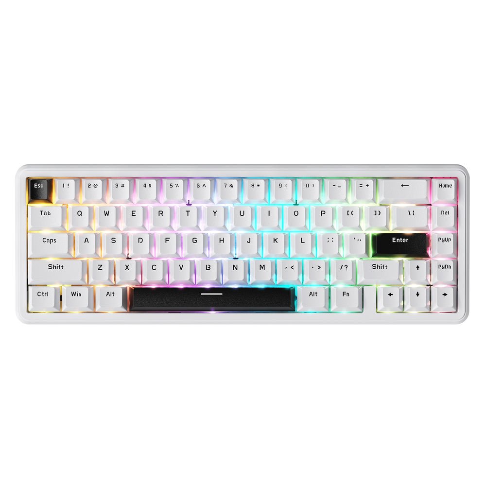 2026/05/9569.jpg ATTACK SHARK X65 HE Magnetic Switch Rapid Trigger Keyboard White - الصورة 1
