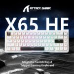 ⁦ATTACK SHARK X65 HE Magnetic Switch Rapid Trigger Keyboard White⁩ - الصورة ⁦3⁩