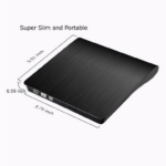 ⁦Slim External DVD RW CD Writer Drive Burner‏⁩ - الصورة ⁦2⁩
